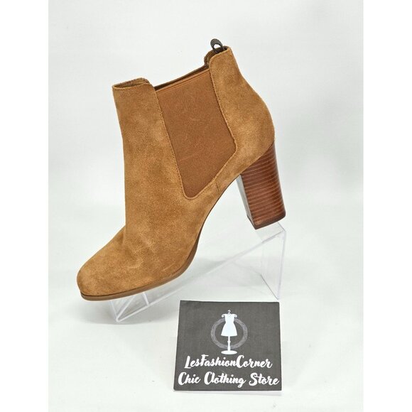 Michael Kors Women's Caramel Leather Lottie Chelsea Bootie Size 11 1835 - Picture 15 of 16